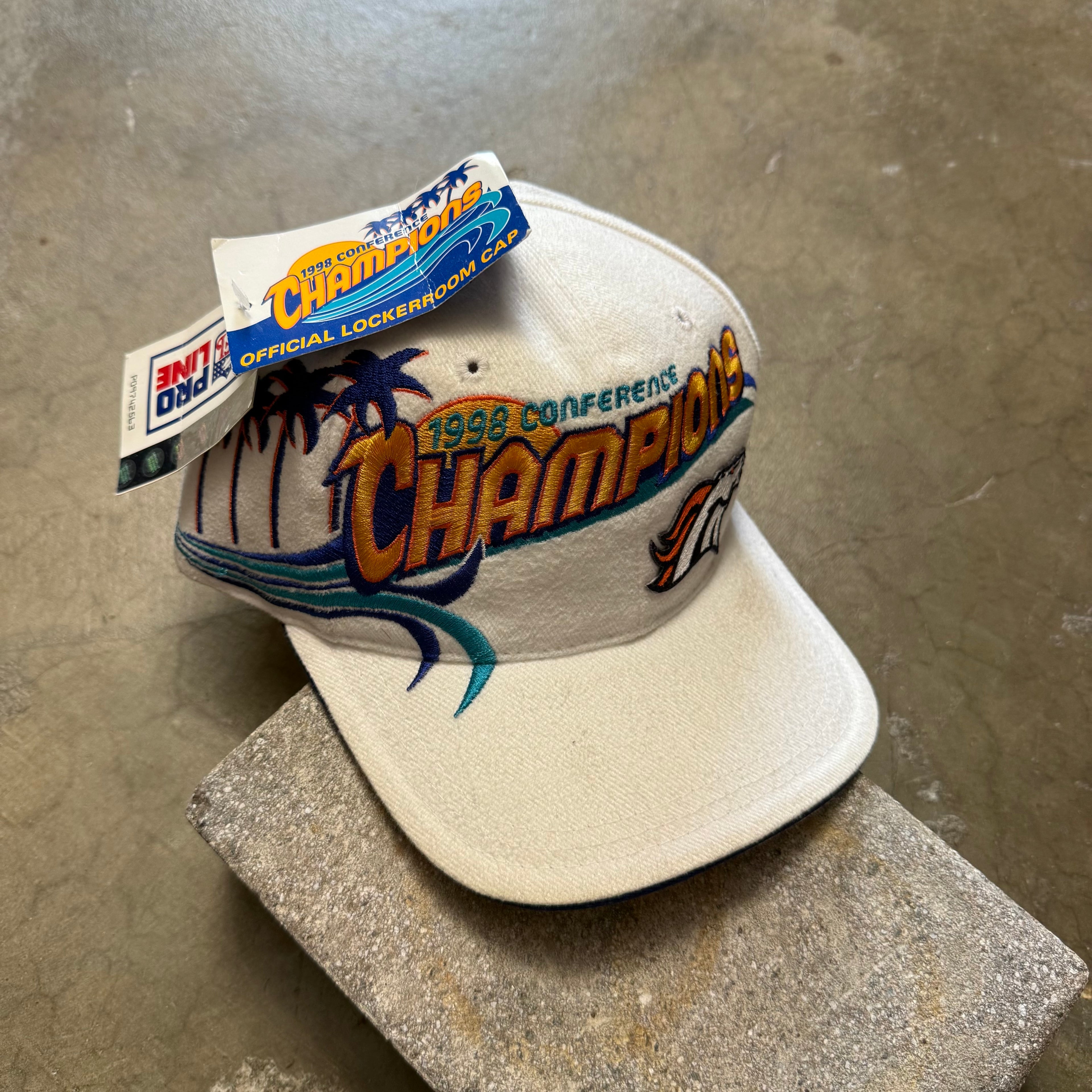 Vintage 1998 Denver Broncos Conference Champions Sports Specialties Cap ‘ New with Tags’