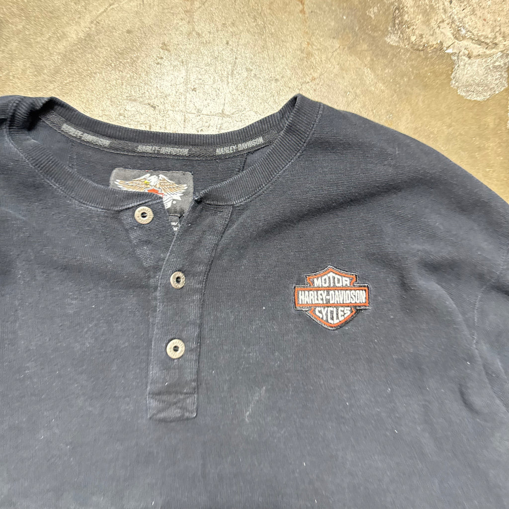 Size XXL - Vintage Harley Davidson Thermal Longsleeve