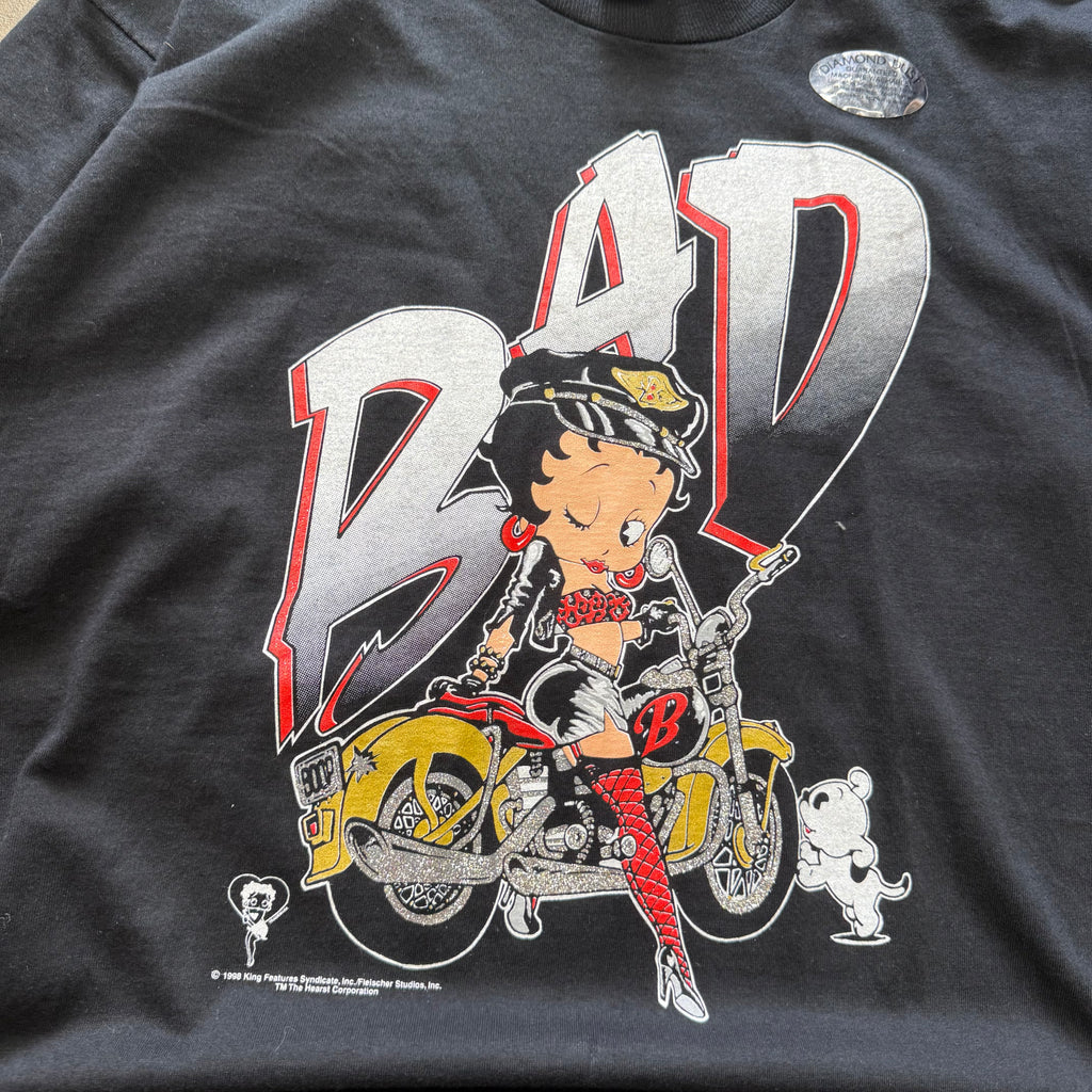 Size XL - Vintage 1998 Betty Boop Biker tee. NEW!
