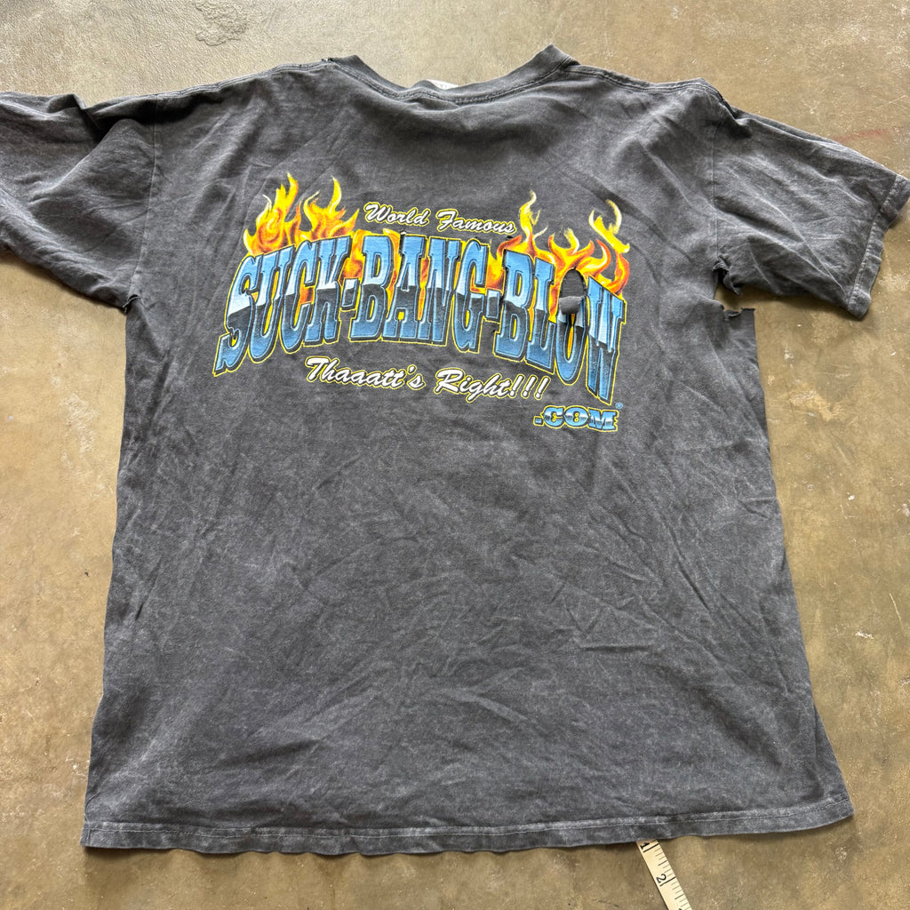 Size large - Vintage Suck Bang Blow bike tee