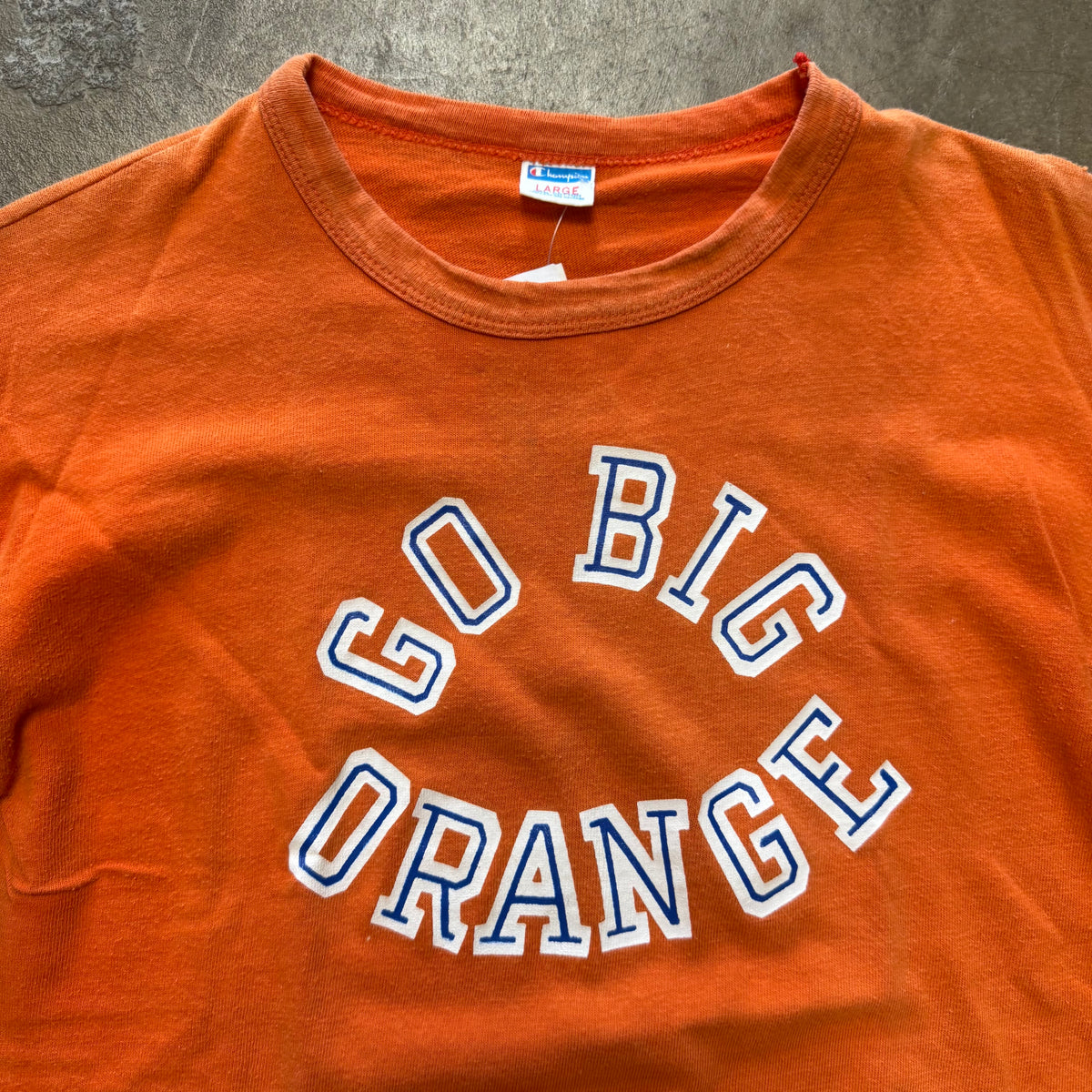 Size large - Vintage 1960’s Go Big Orange Syracuse Tee