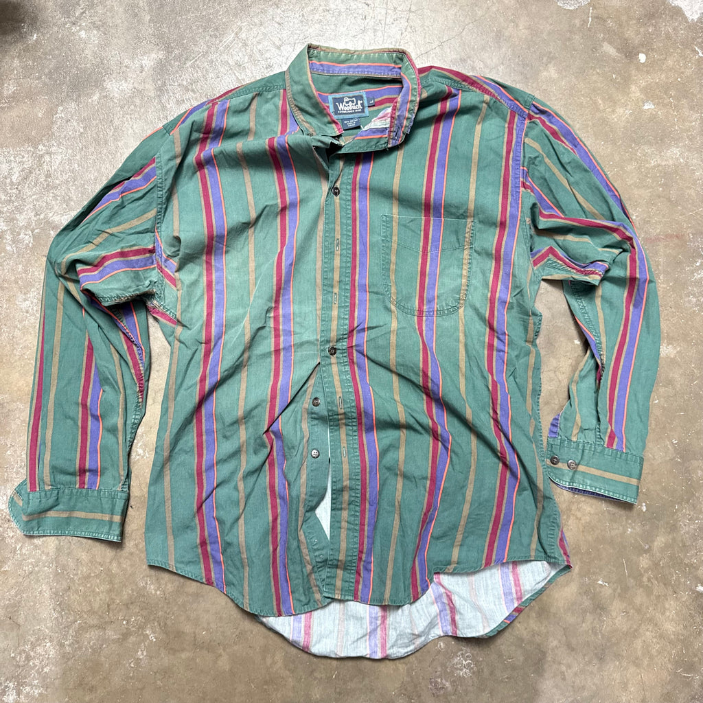 Size Large - Vintage Wool Rich Button down vintage polo tee