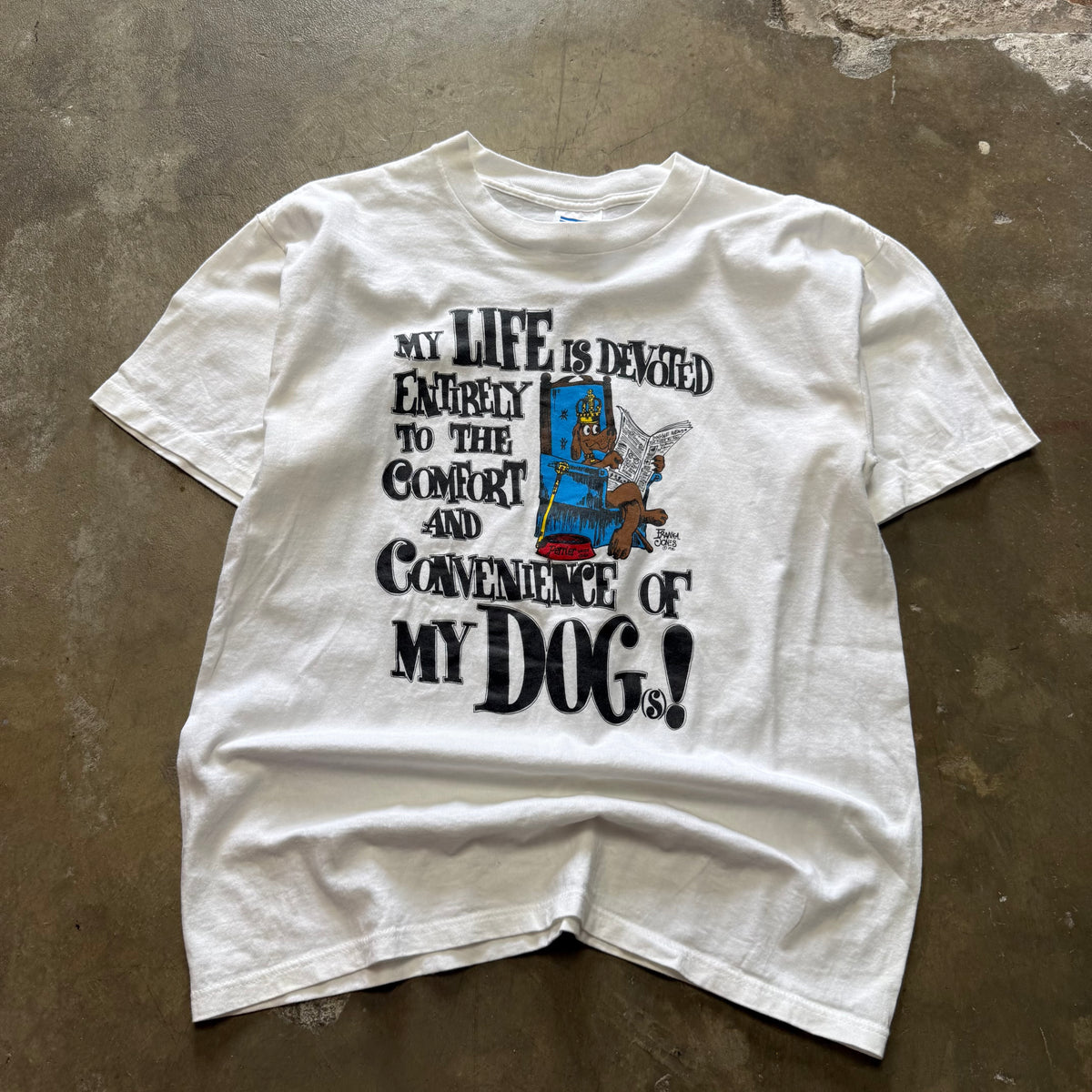 Size large - Vintage Convenience of my dog tee