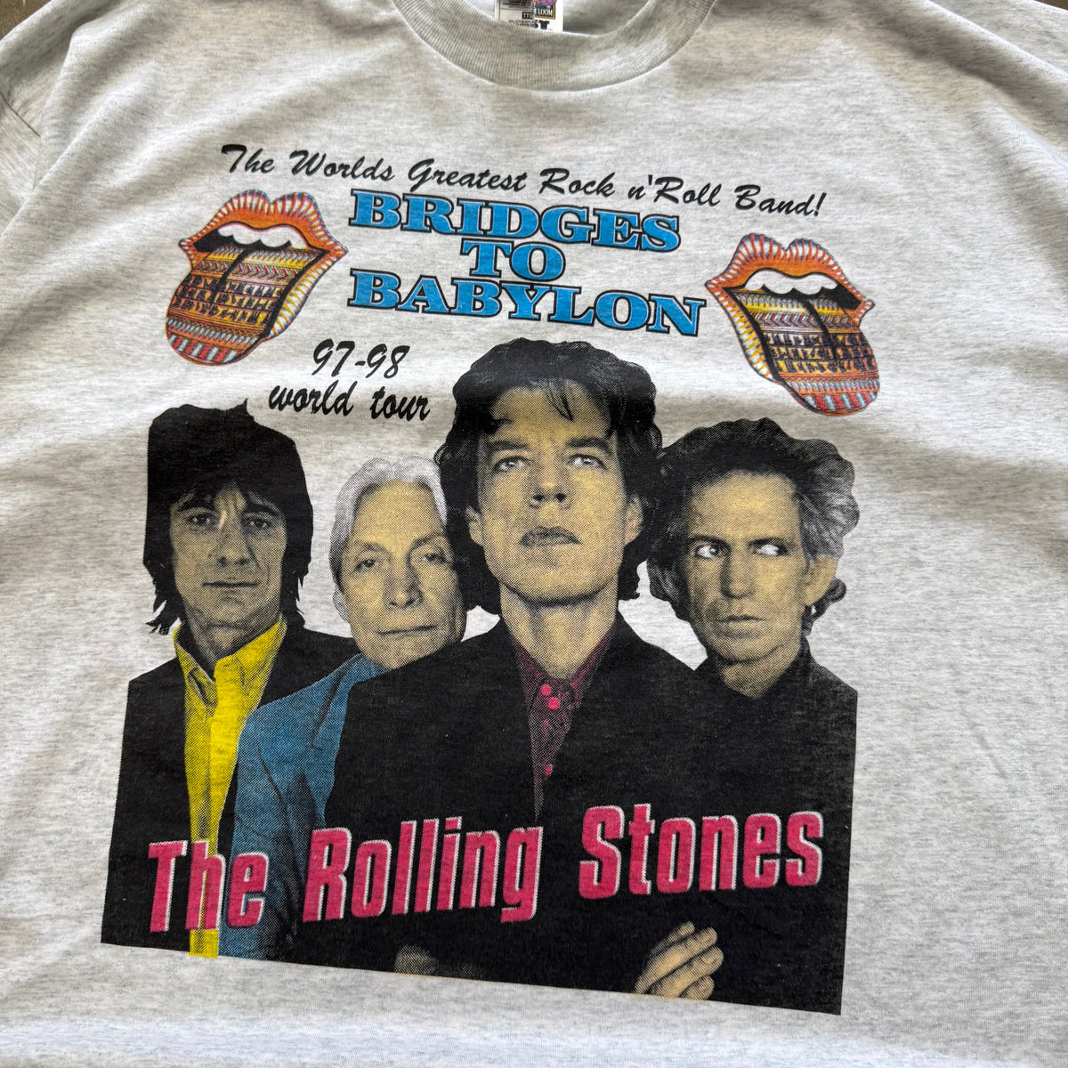 Size XXL - Vintage 1997-1998 The Rolling Stones Bridges to Babylon Tour tee