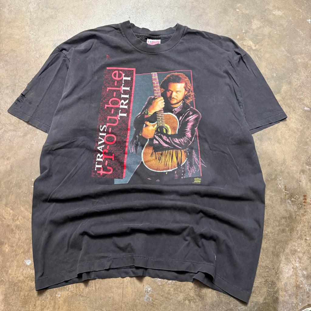 Size XL - Vintage Travis Tritt ‘Trouble’ promo tee