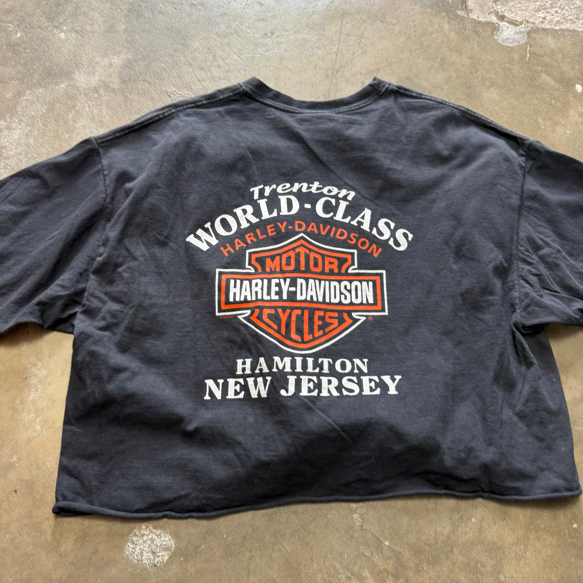 Size small - Vintage Harley Davidson Flame Cropped Boxy tee