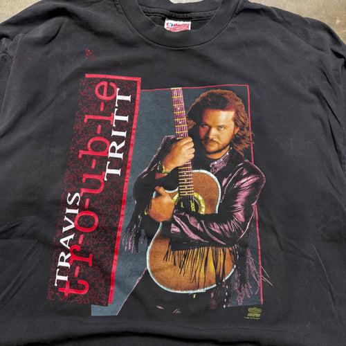 Size XL - Vintage Travis Tritt ‘Trouble’ promo tee