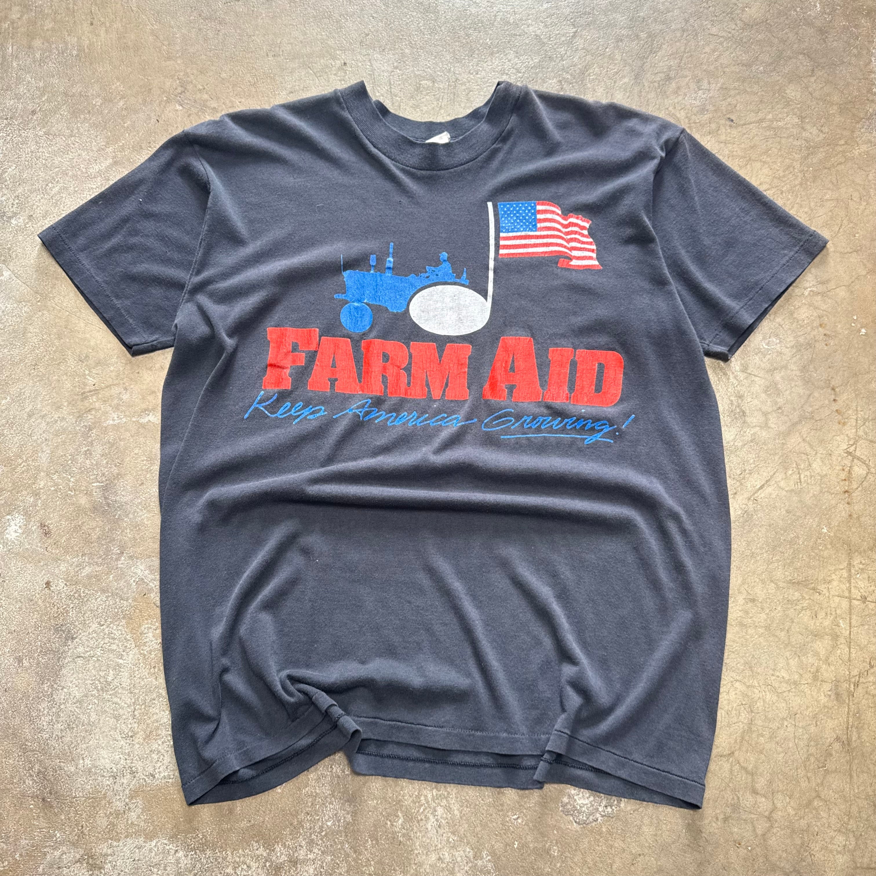 Size large - Vintage 1985 FarmAid Country Band tee