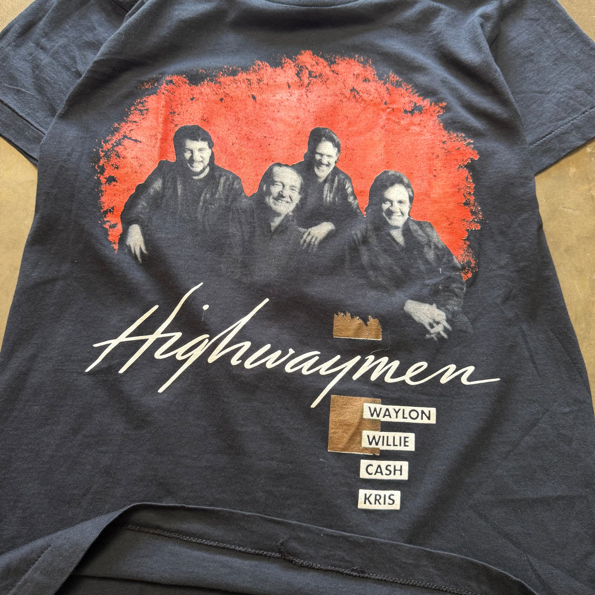Size medium - Vintage 1990 The Highway Men Tour tee