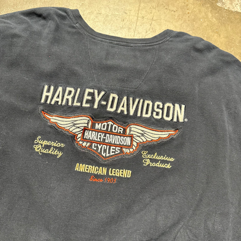 Size XXL - Vintage Harley Davidson Thermal Longsleeve