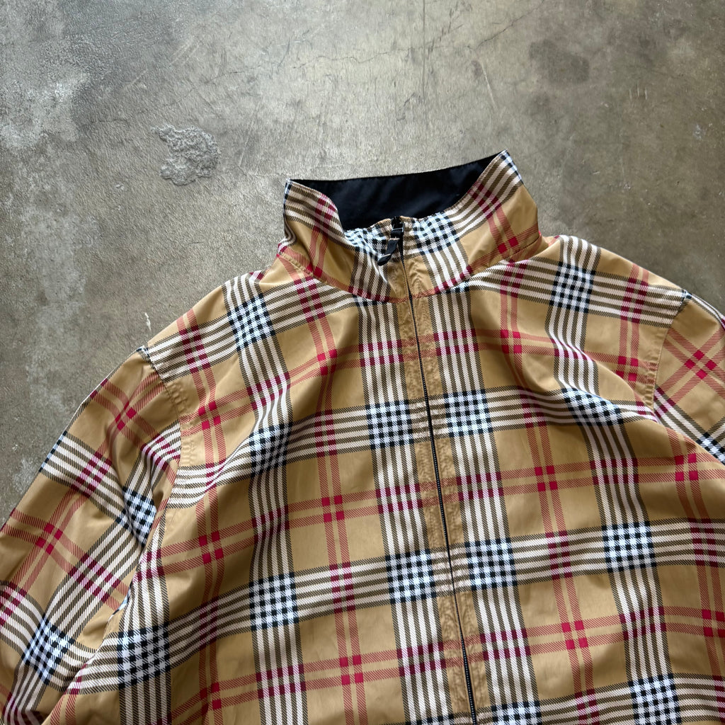 Size medium- Vintage Catalina Tan Plaid Jacket