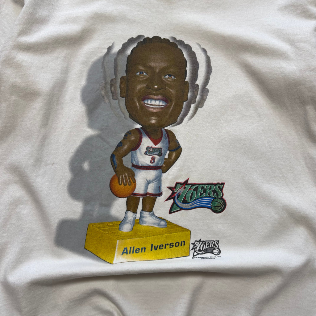 Size XL - Vintage Allen Iverson Philadelphia 76ers MVP Bobble Head tee