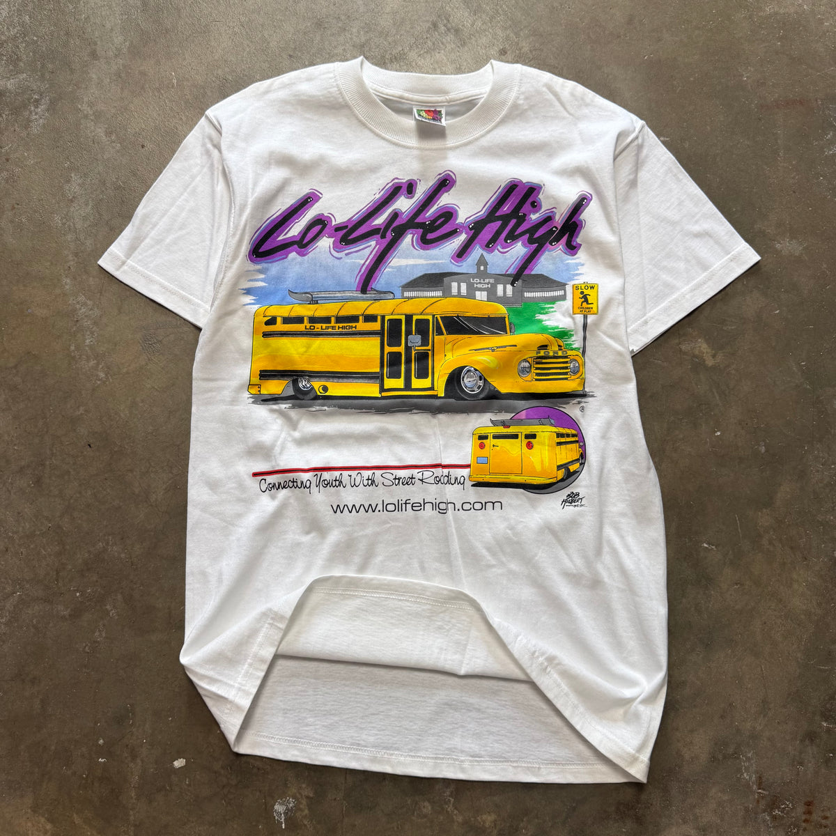 Size medium - Vintage Lo-Lifehigh Racing Car Low Rider Tee