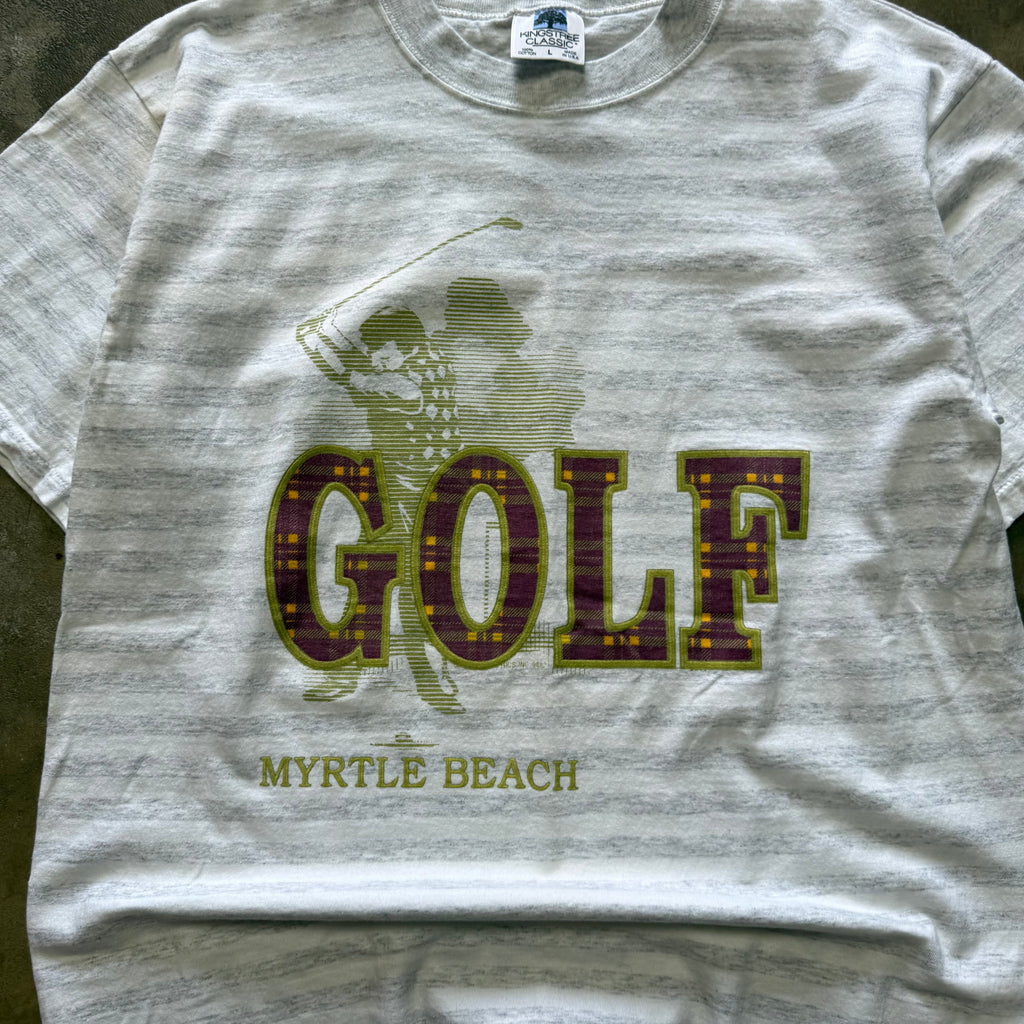 Size large - Vintage Myrtle Beach striped Golf tee