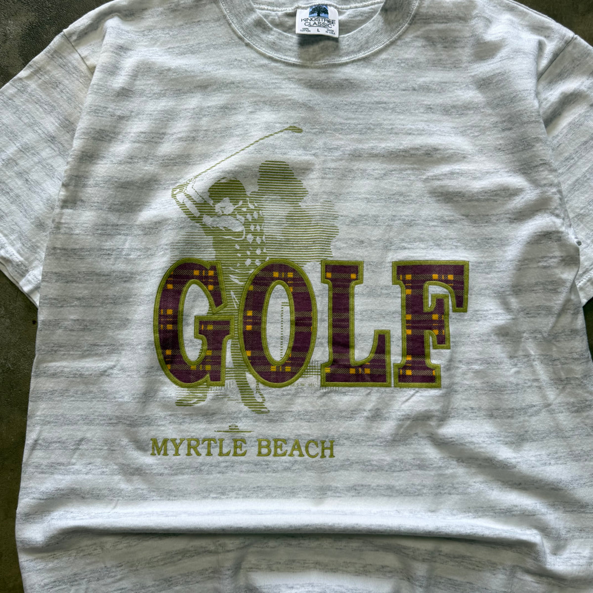 Size large - Vintage Myrtle Beach striped Golf tee