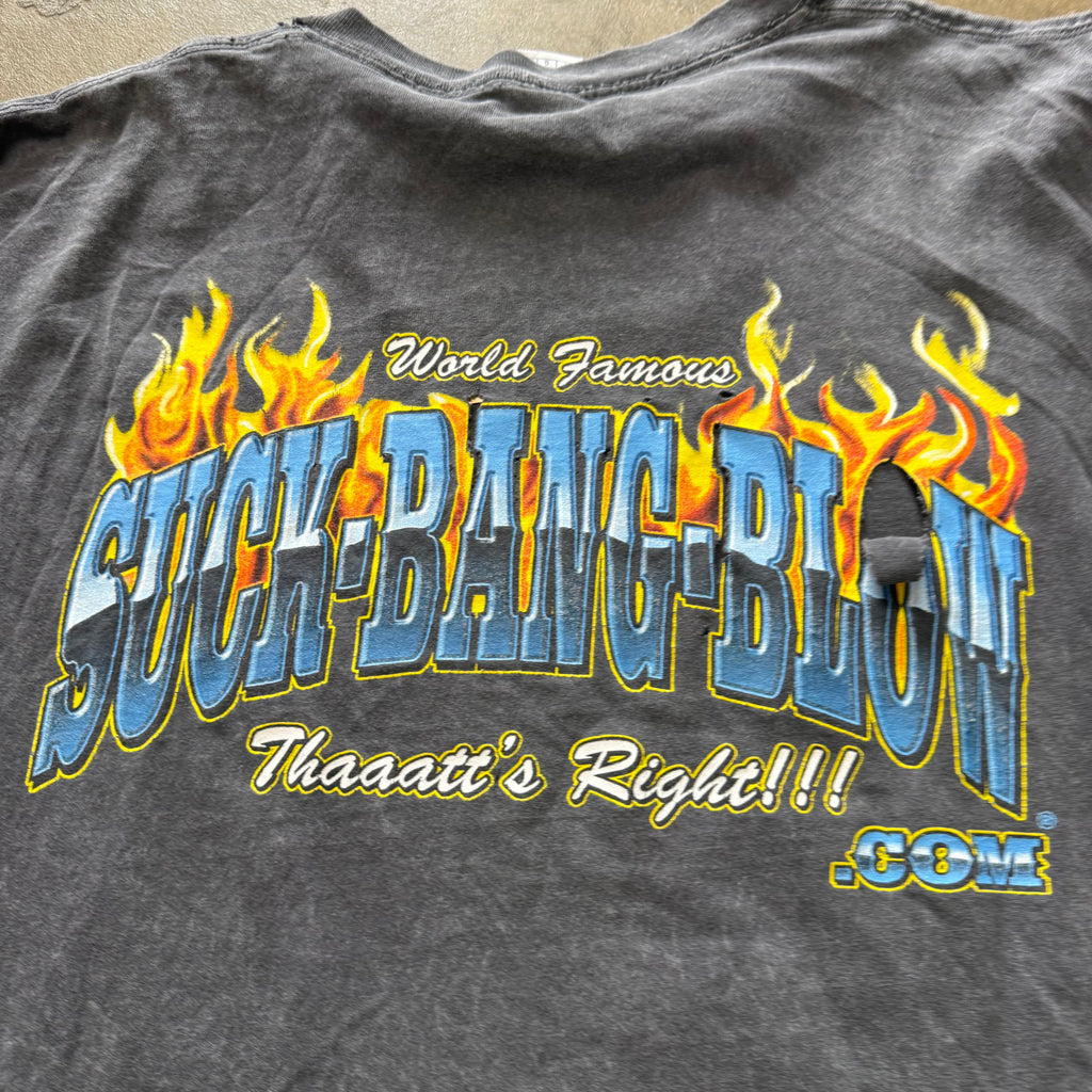 Size large - Vintage Suck Bang Blow bike tee