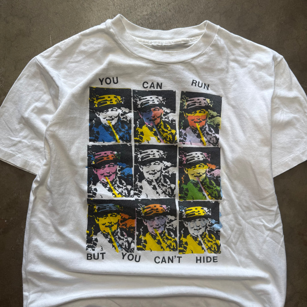 Size large - Vintage You Can Run but You Can’t Hide tee