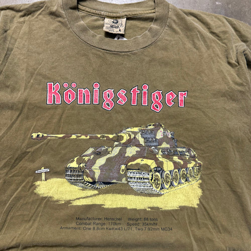 Size large - Vintage königstinger tank tiger tee