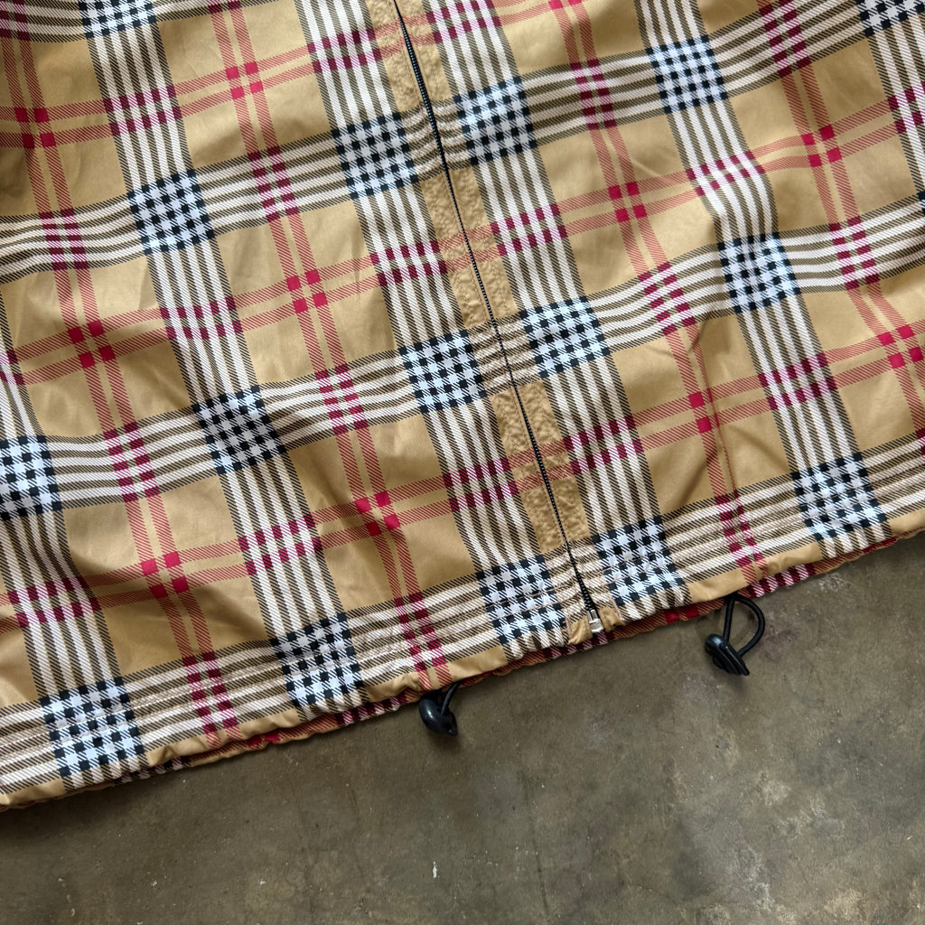 Size medium- Vintage Catalina Tan Plaid Jacket