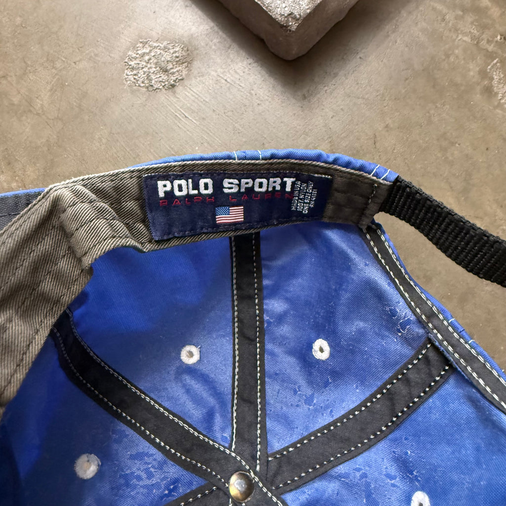Vintage polo sport Ralph Lauren blue Windbreaker cap