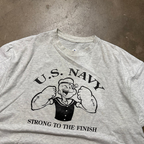 Size XL - Vintage U.S. Navy Strong to the finish tee