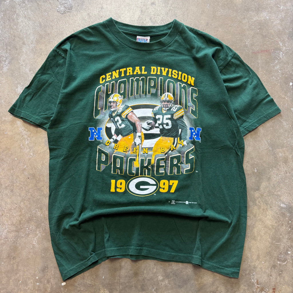 Size XL - Vintage 1997 Green Bay Packers Central Division Champions tee