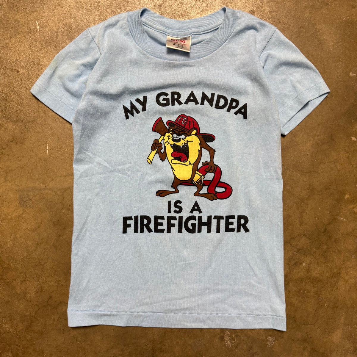 Size XS - Vintage 90’s Tax looney tunes grandpa firefighter tee