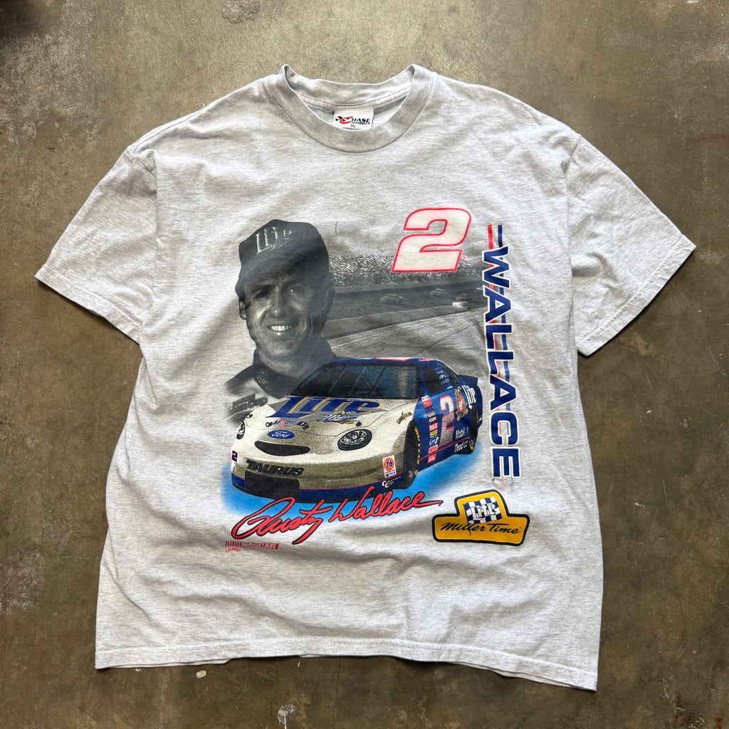 Size XL - Vintage NASCAR Dusty Wallace #2 tee