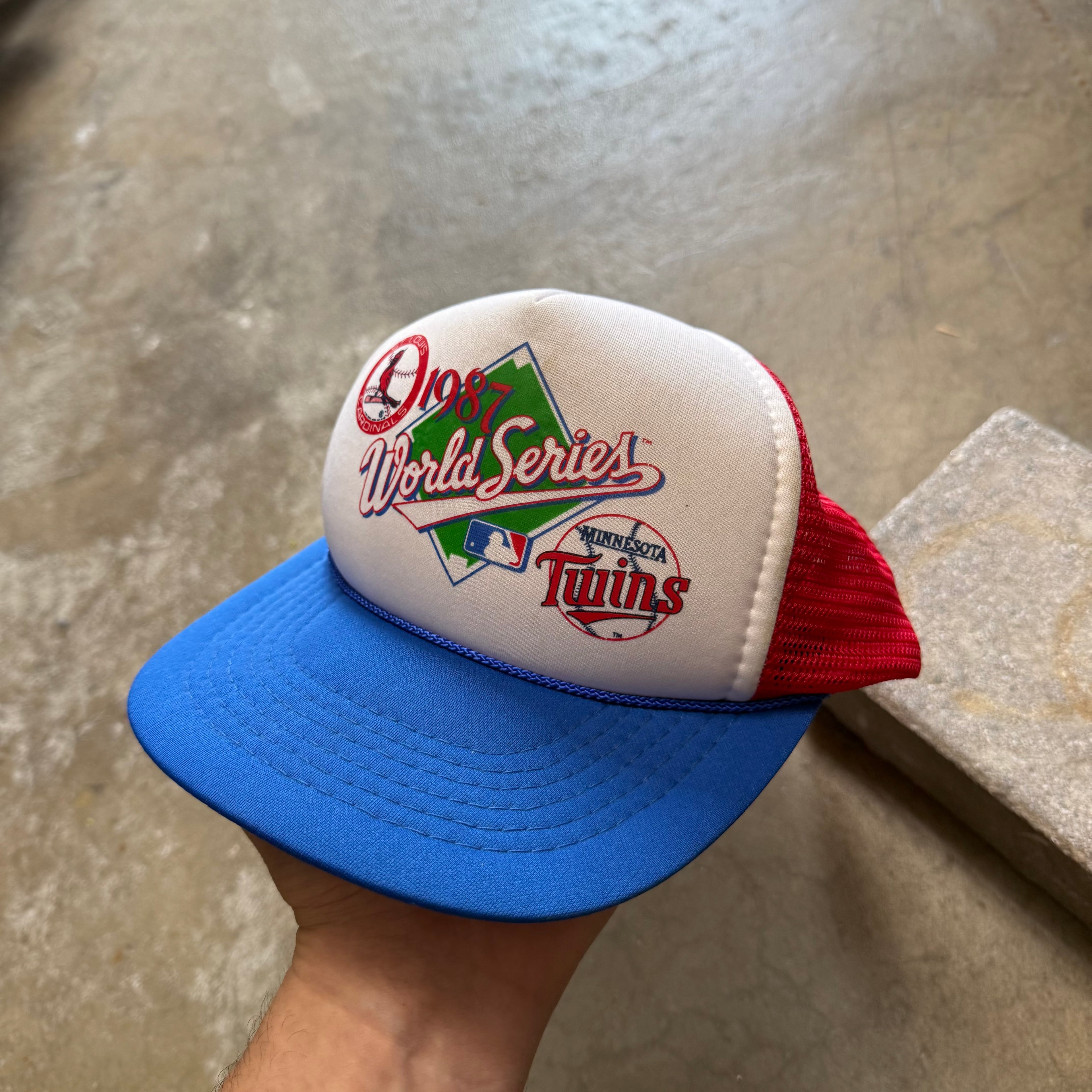 Vintage 1987 World Series Cardinals Twins Cap