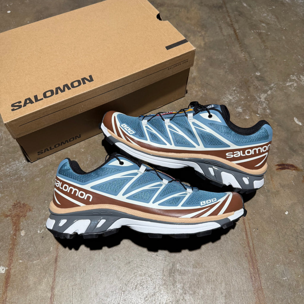 size 10 - Salomon xt-6 ' AEgean Blue Hazlenut '