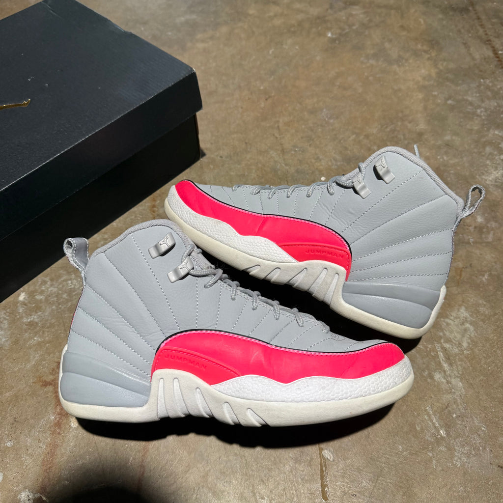 size 5.5 - Jordan 12 Retro ' Wolf Grey Racer Pink '