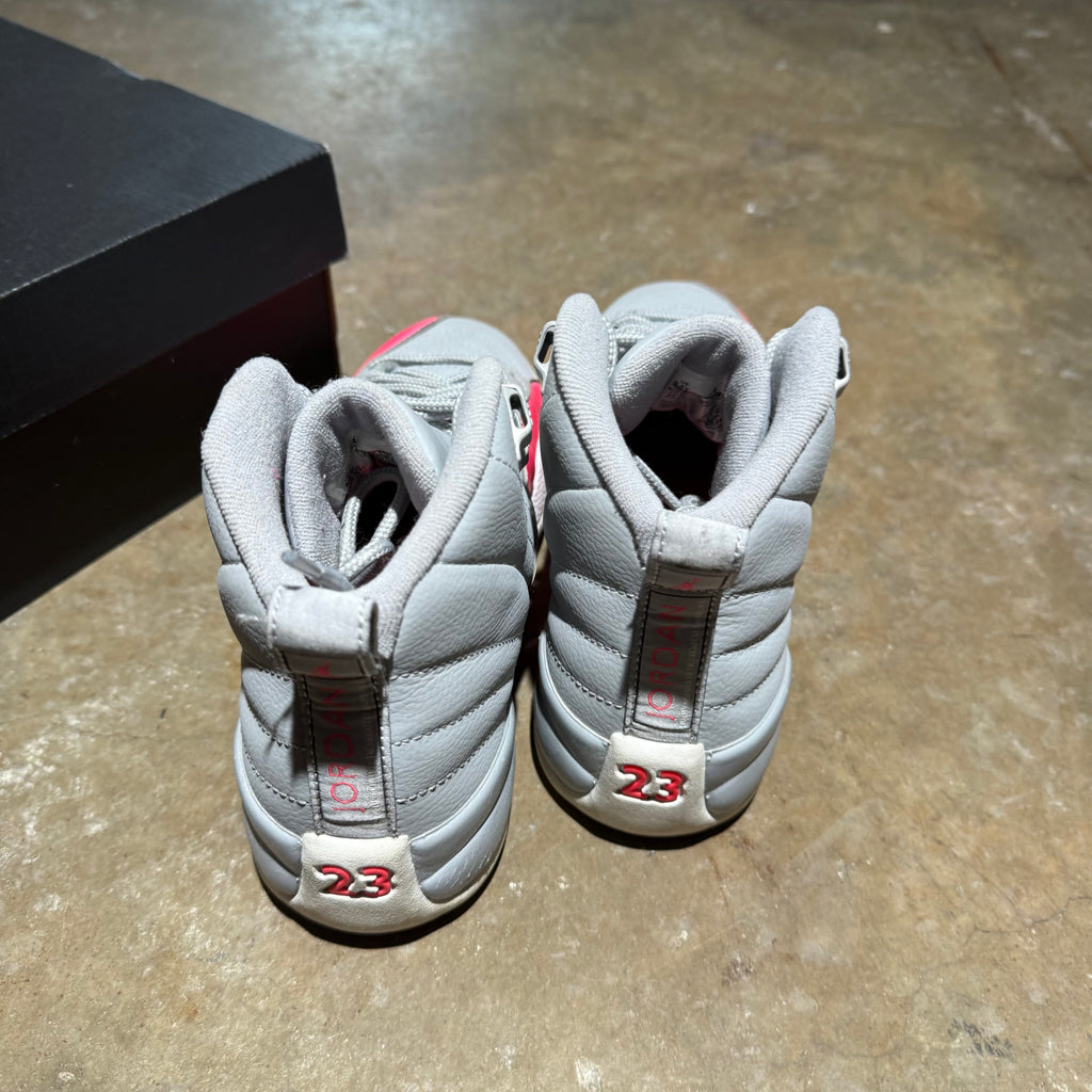size 5.5 - Jordan 12 Retro ' Wolf Grey Racer Pink '