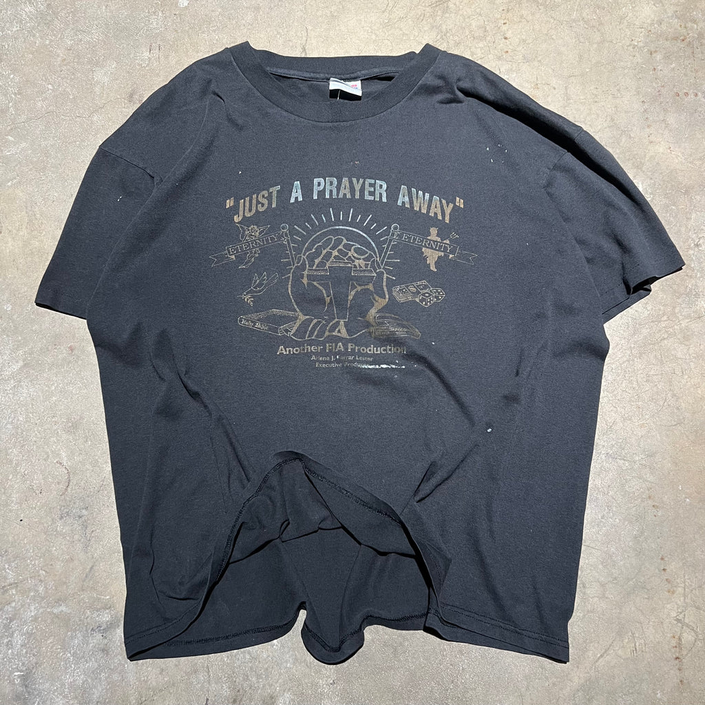Size xl - Vintage ' Just a Prayer away Jesus ' Tee