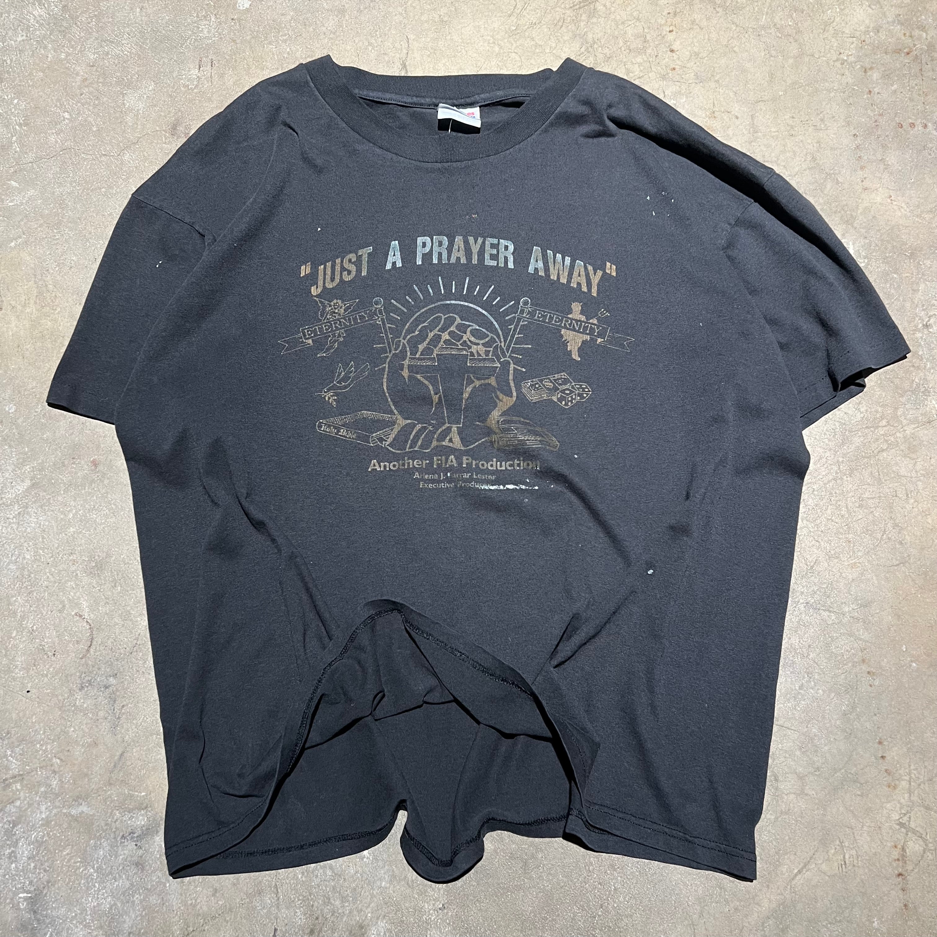 Size xl - Vintage ' Just a Prayer away Jesus ' Tee