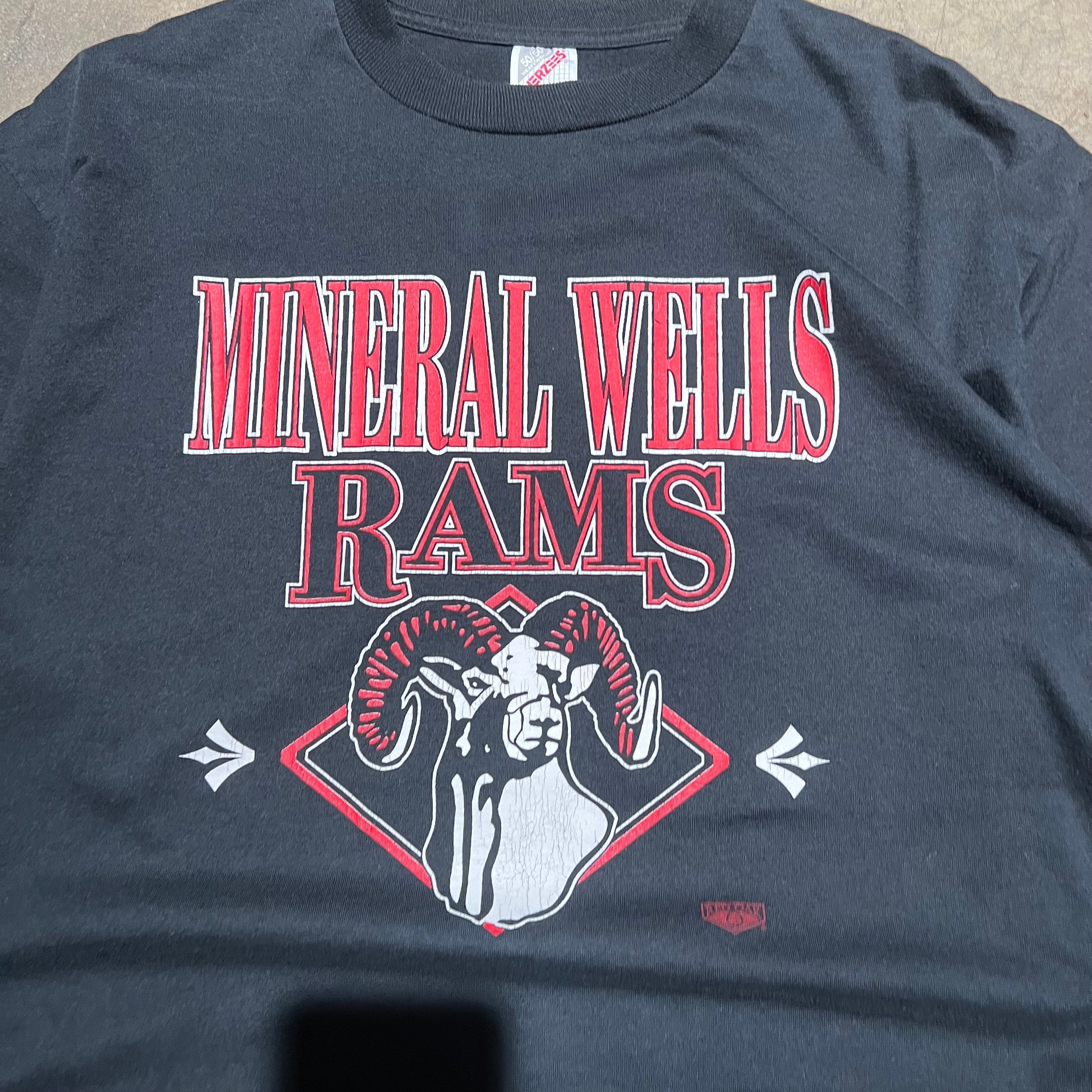 size xl - Vintage ' Mineral Wells Rams ' Tee