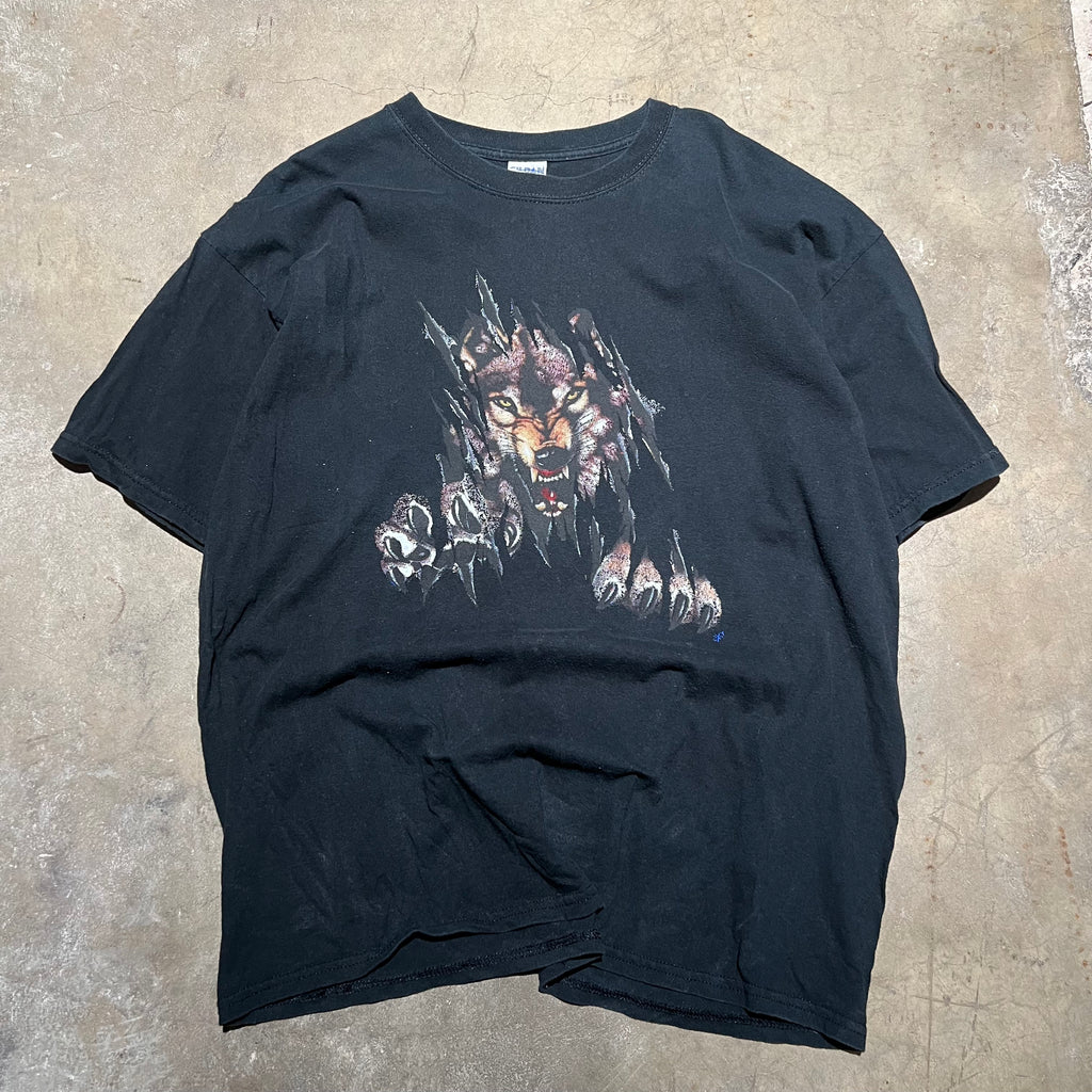 size xl - Vintage ' Wolf Scratch ' Tee