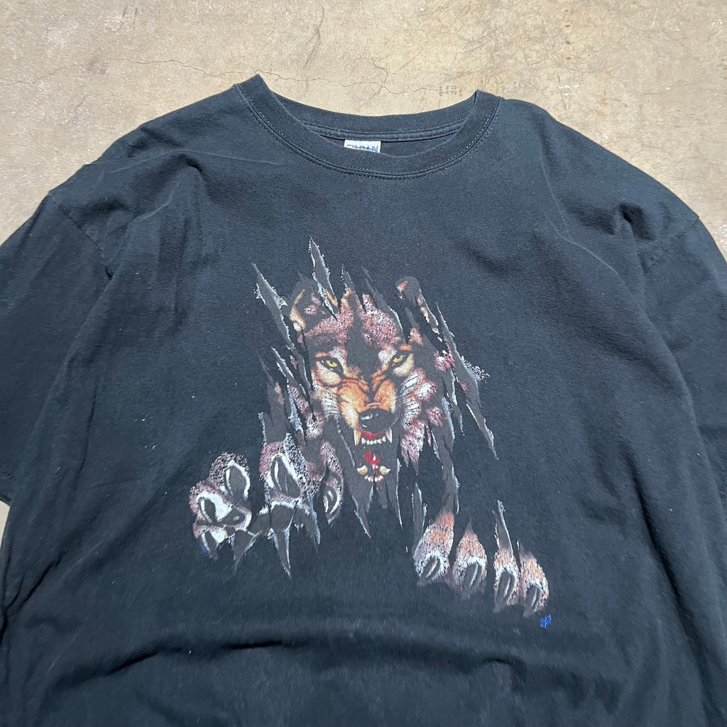 size xl - Vintage ' Wolf Scratch ' Tee