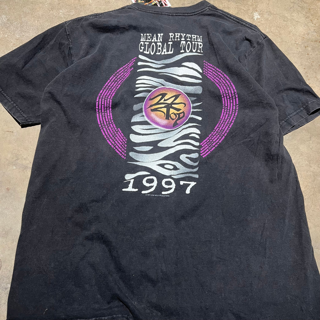 size xl - Vintage ' 1997 ZZTop Mean Rythm Global Tour ' Tee