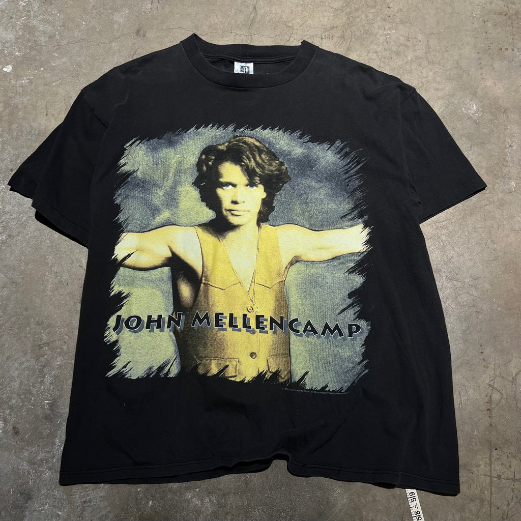 size xl - Vintage ' 1993 John Mellencamp Human Wheel ' Band Tee
