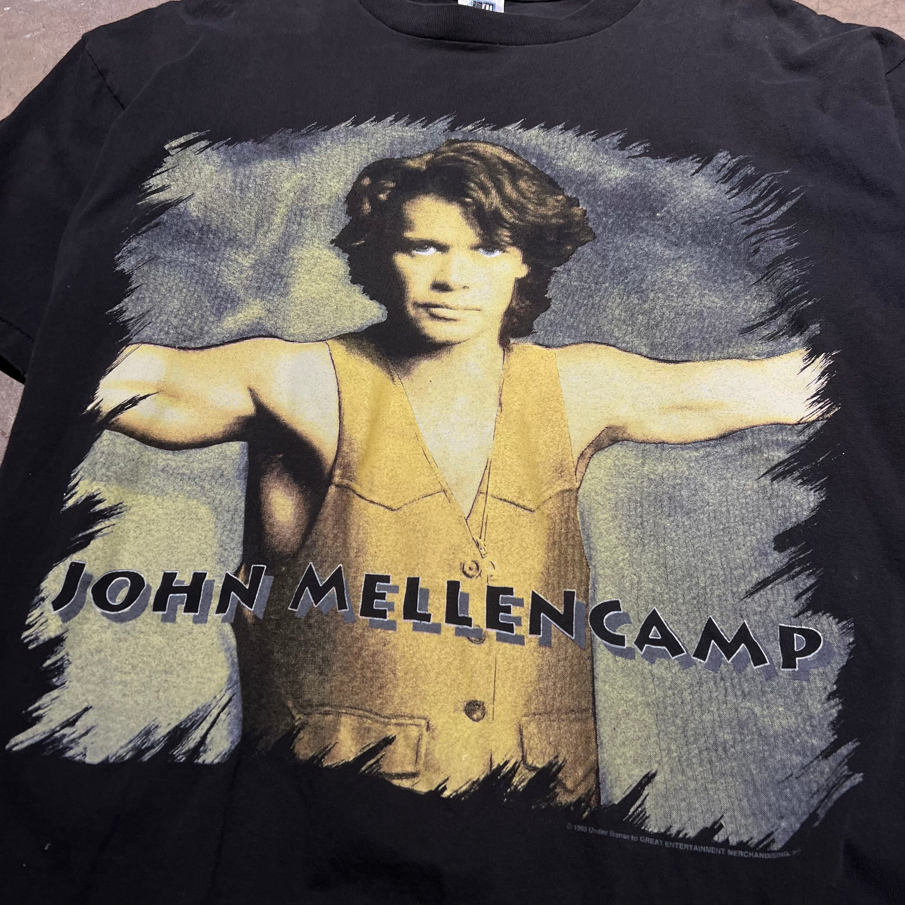 size xl - Vintage ' 1993 John Mellencamp Human Wheel ' Band Tee