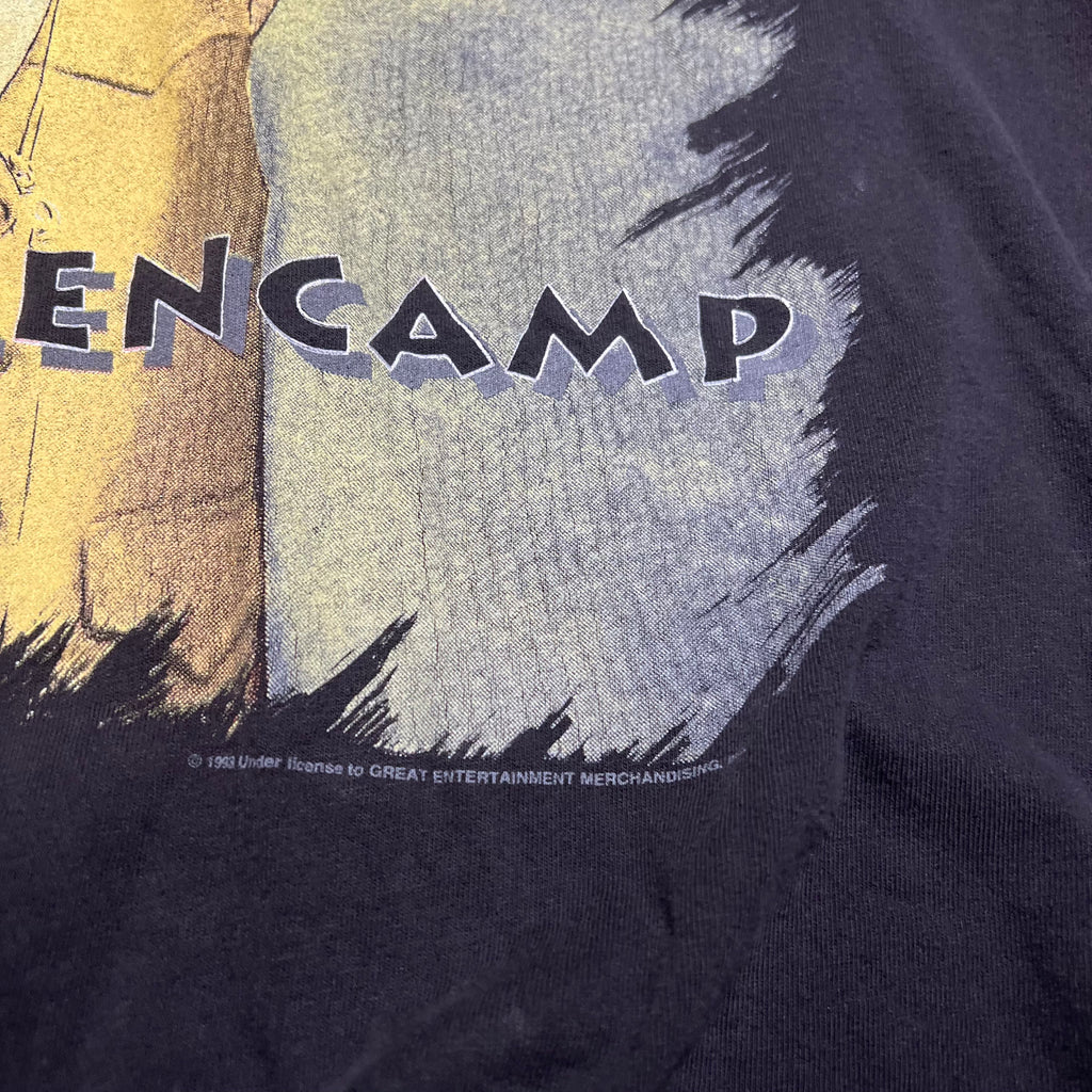 size xl - Vintage ' 1993 John Mellencamp Human Wheel ' Band Tee