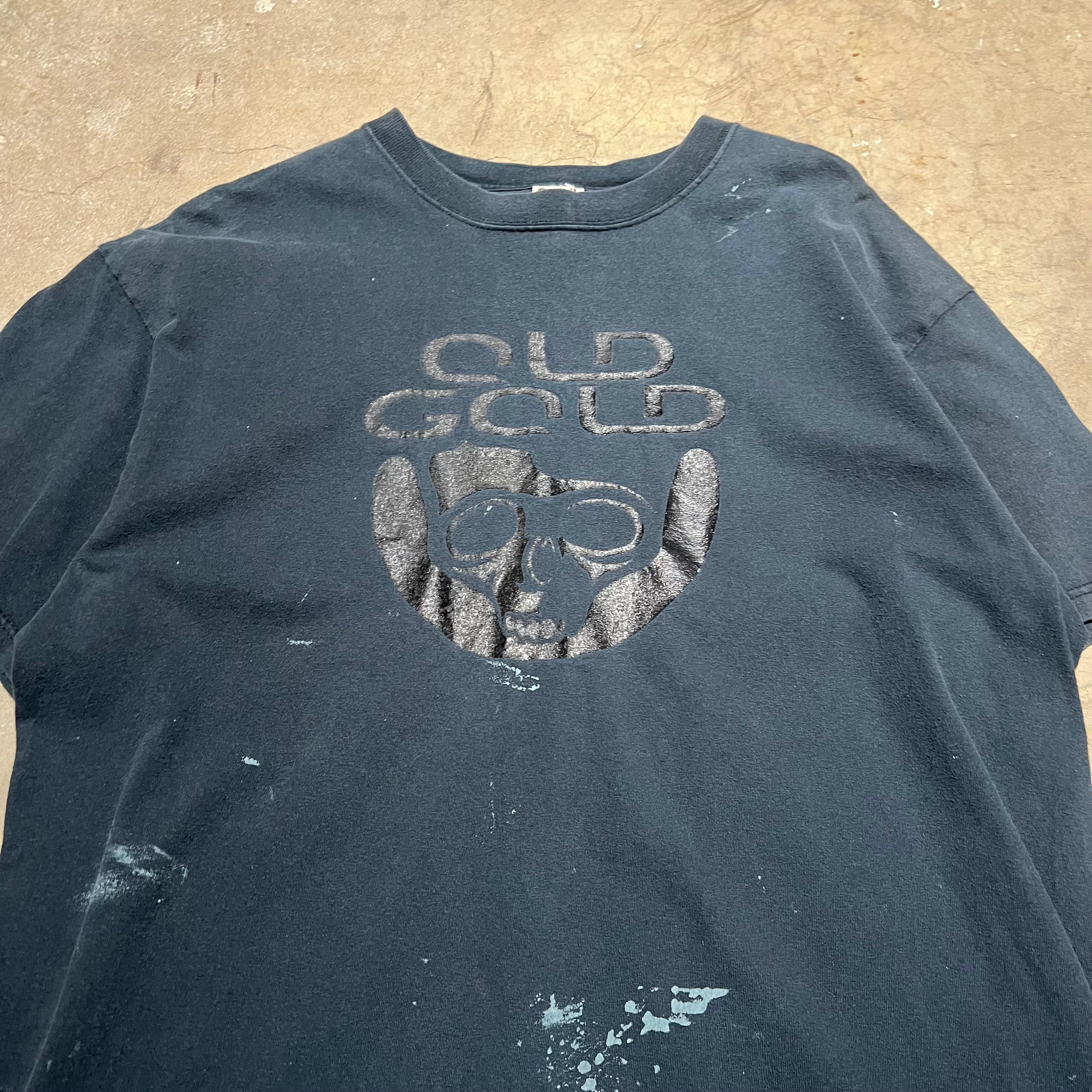 size xl - Vintage ' Old Gold Skull ' Tee