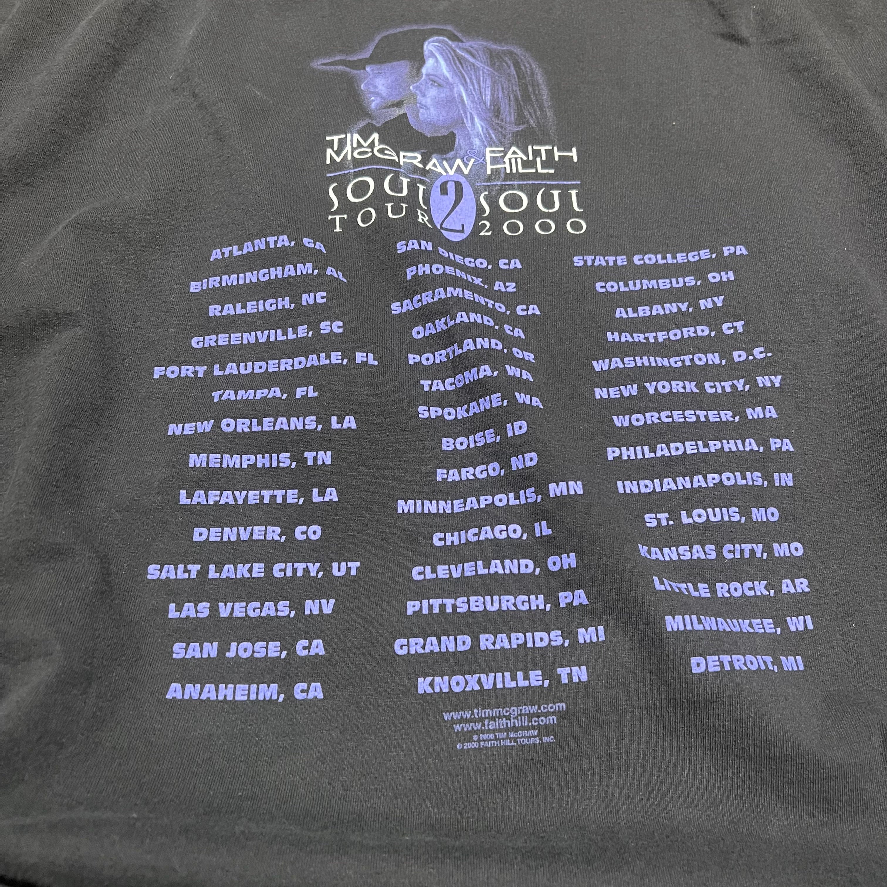 size xxl - Vintage ' 2000's Tim McGraw & Faith Hill Soul Tour ' Band Tee