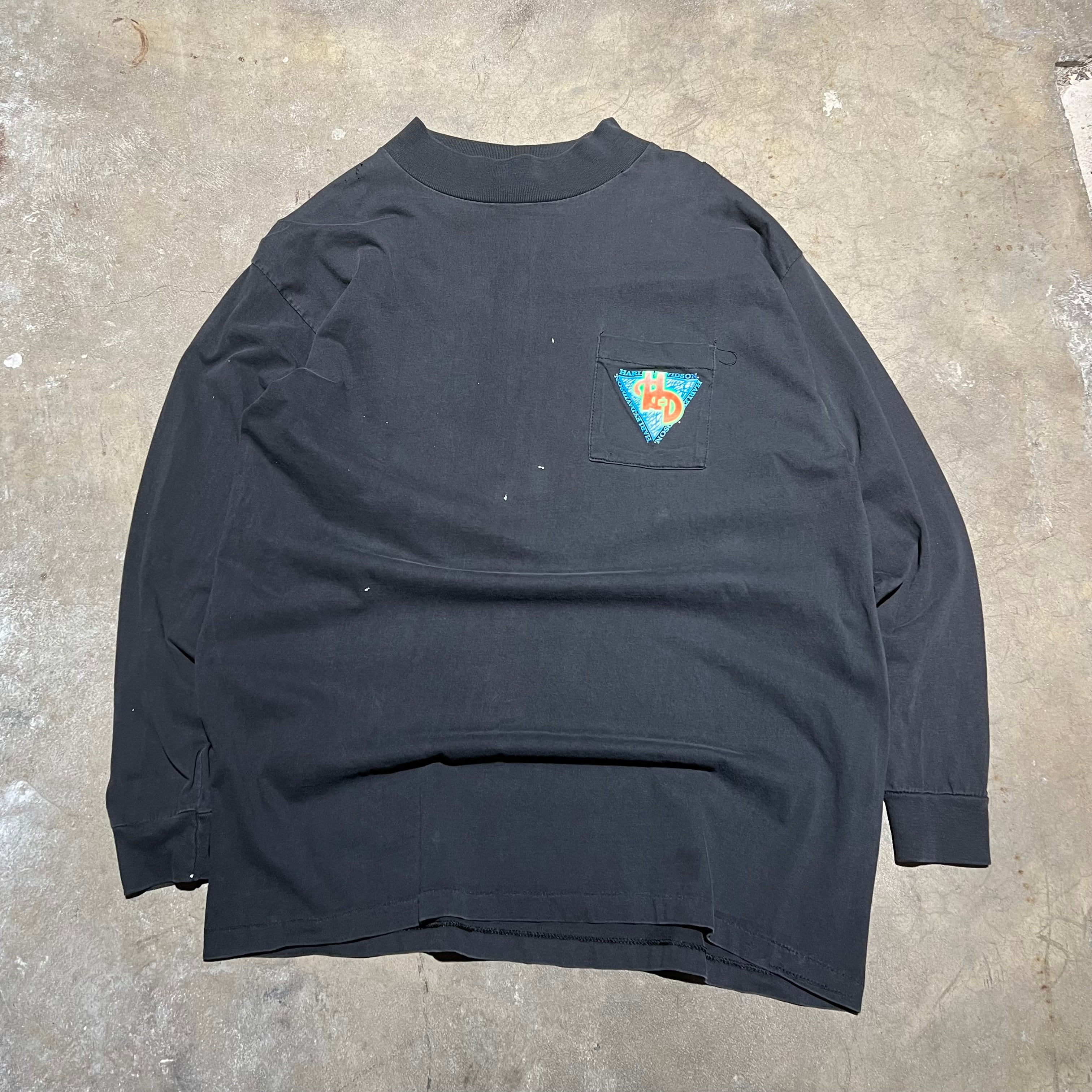 size xxl - Vintage ' 90's Harley Davidson lightning Long sleeve ' Tee