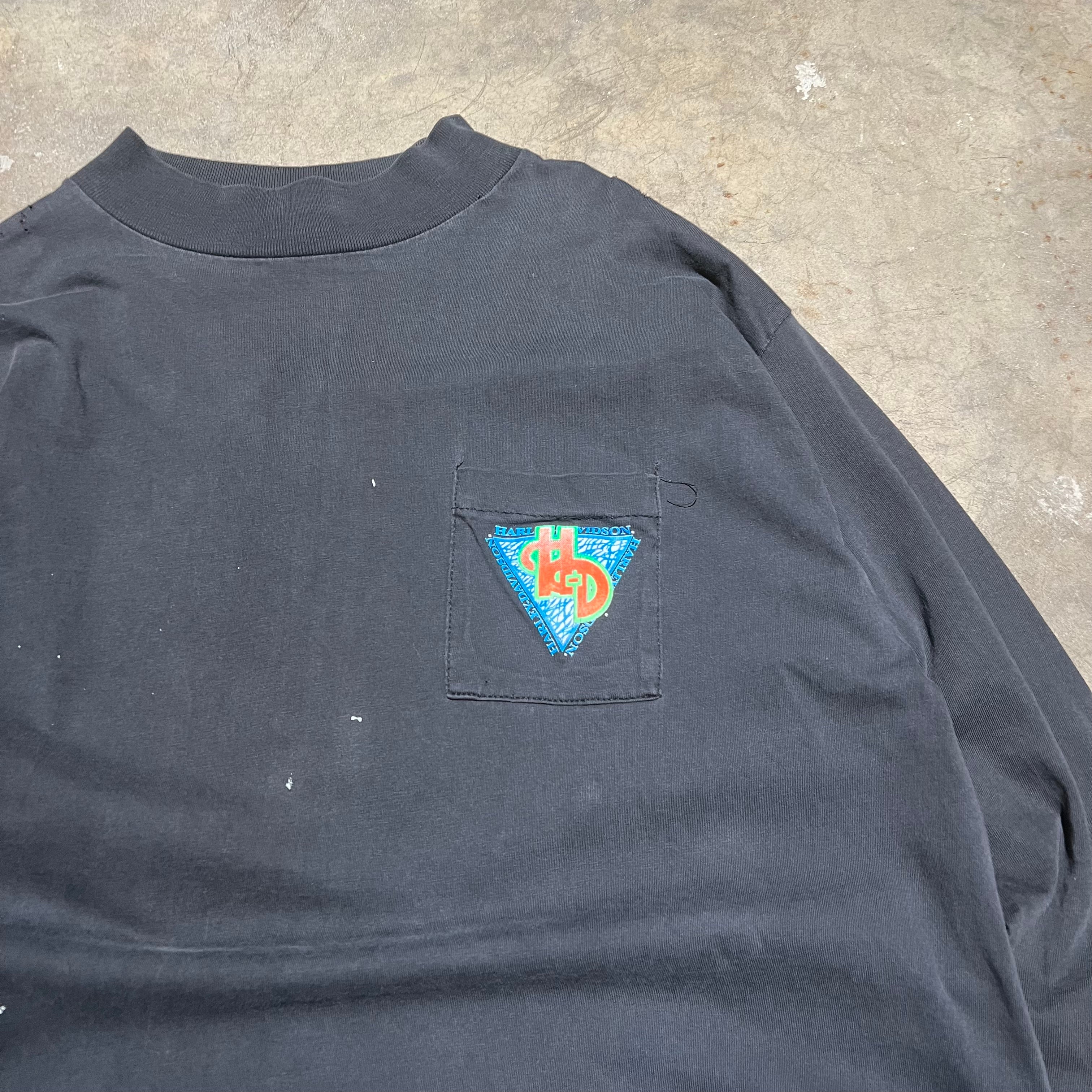 size xxl - Vintage ' 90's Harley Davidson lightning Long sleeve ' Tee