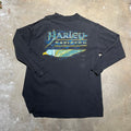 size xxl - Vintage ' 90's Harley Davidson lightning Long sleeve ' Tee