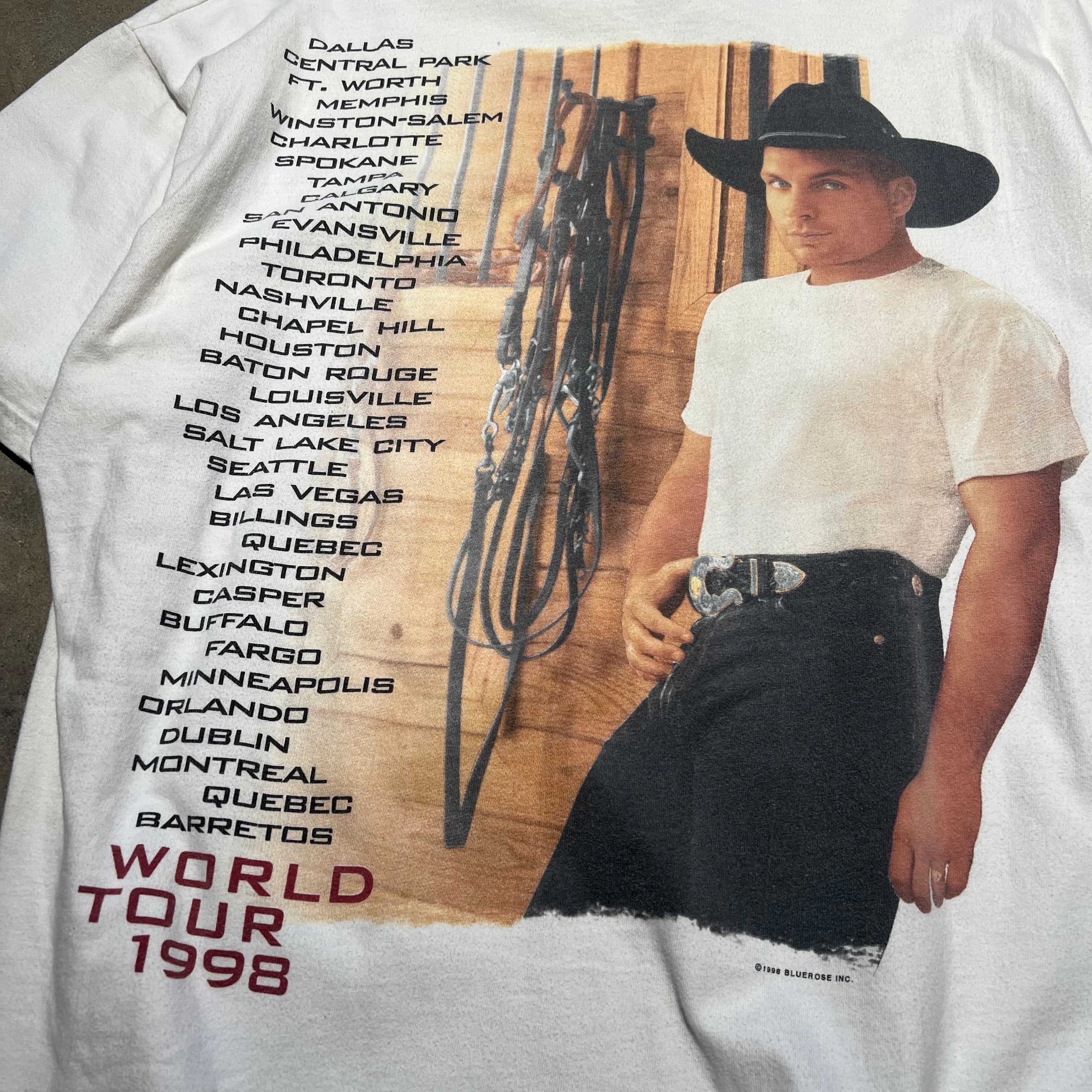 size xl - Vintage ' 1998 Garth Brooks Sevens World Tour ' Tee