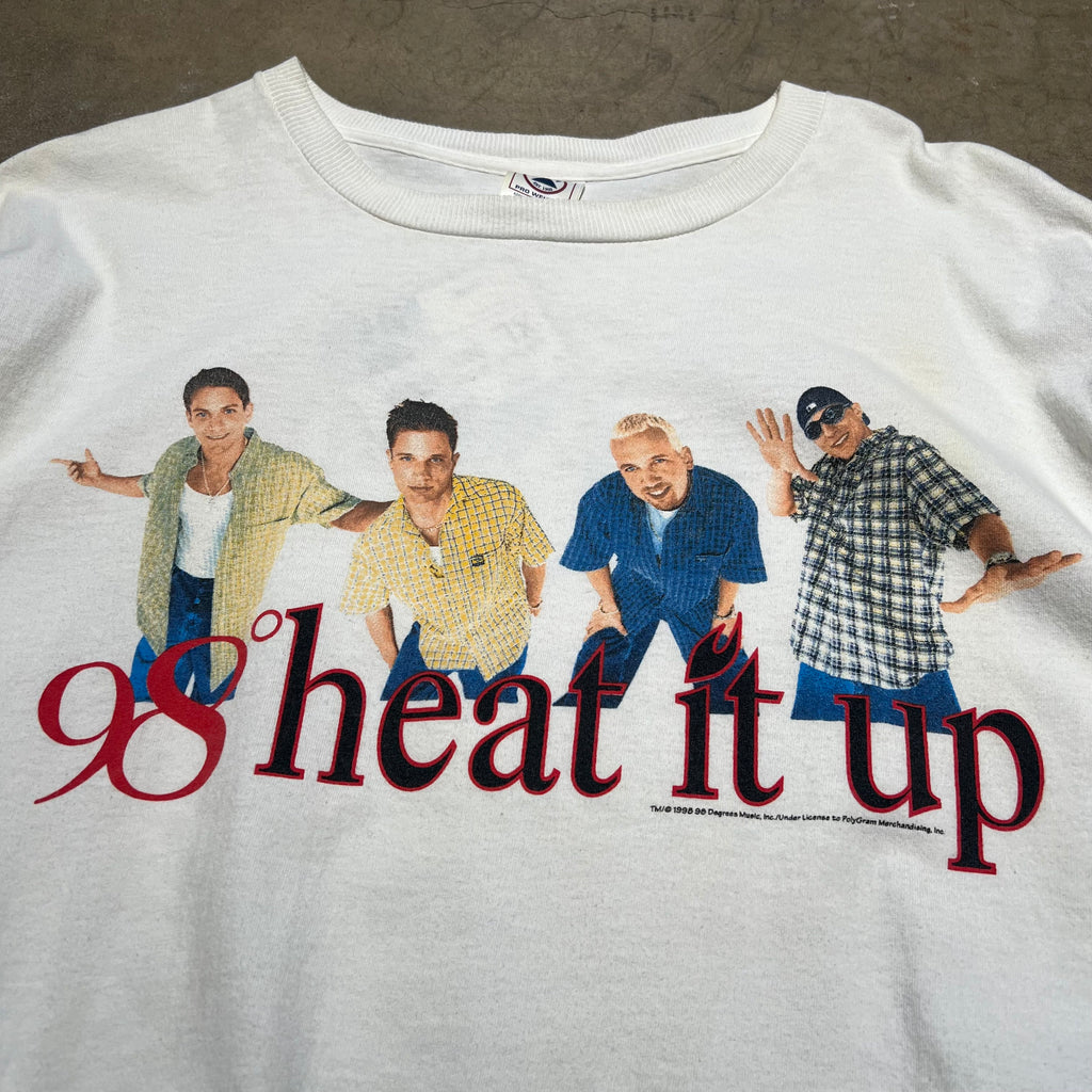 size xl - Vintage ' 1998 98 Degrees Heat it up Tour ' Tee
