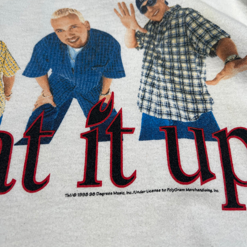 size xl - Vintage ' 1998 98 Degrees Heat it up Tour ' Tee