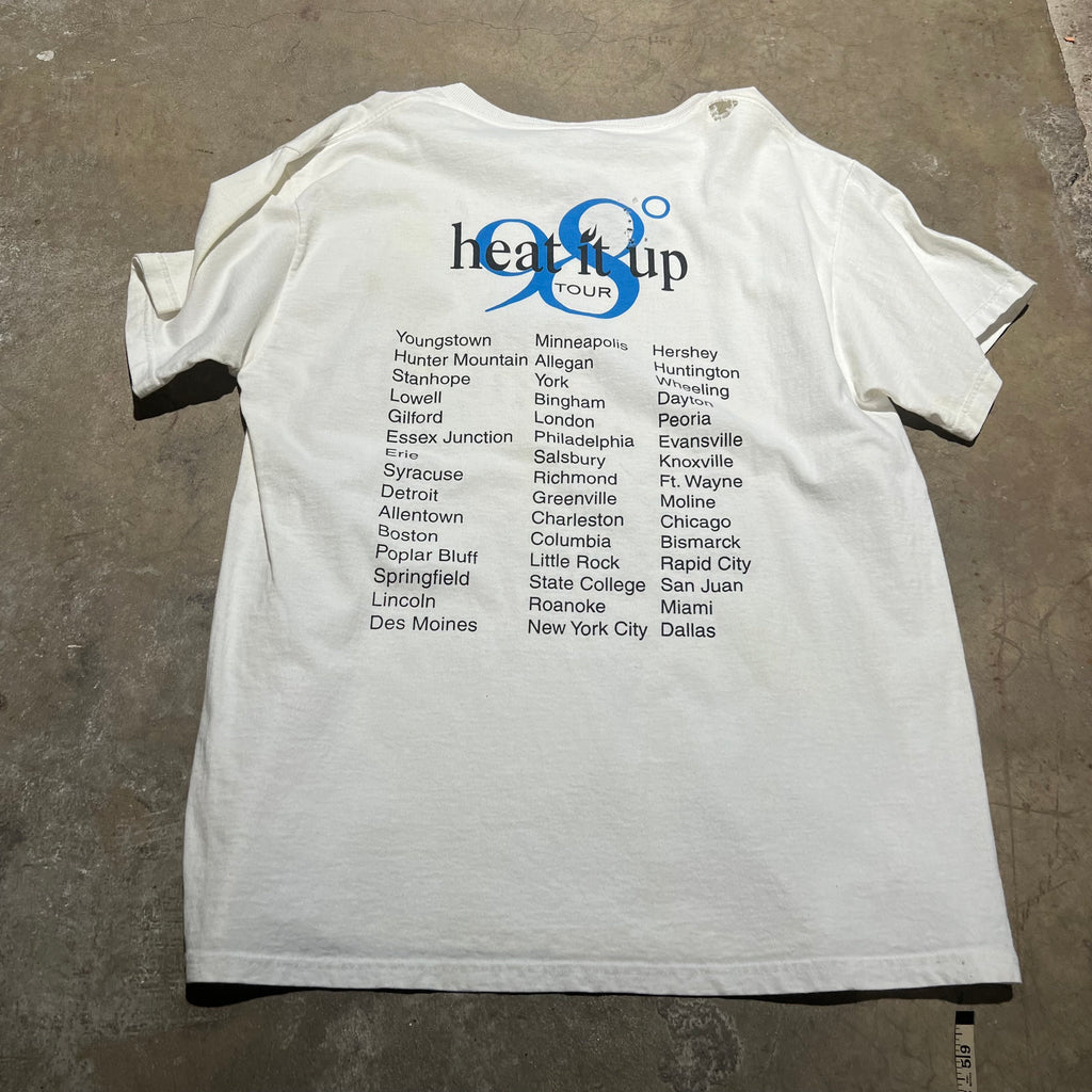 size xl - Vintage ' 1998 98 Degrees Heat it up Tour ' Tee